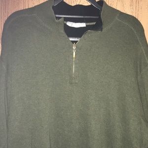 CARIBBEAN JOE REVERSIBLE 1/4 ZIP SWEATER SZ XL
